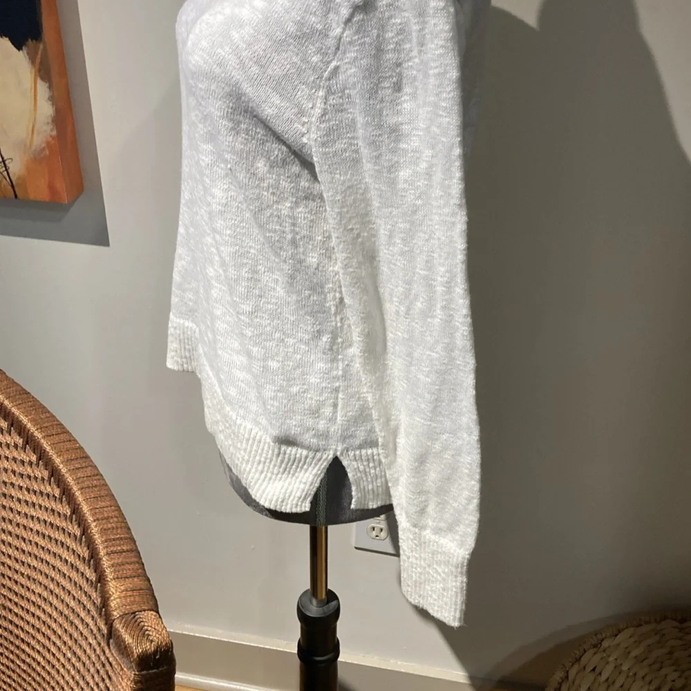 J Crew Factory white crewneck sweater, size small - Picture 7 of 8